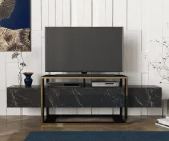 TV-pöytä Kalune Design Bianco, Musta/kulta 11 TV-pöytä Kalune Design Bianco, Musta/kulta -NORE Kalusteet Myymälä tv poyta kalune design bianco mustakulta be756 osta reference