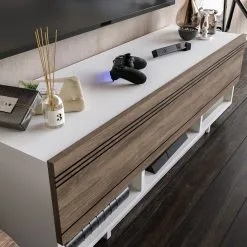 TV-pöytä Kalune Design Celestina, Valkoinen/ruskea -NORE Kalusteet Myymälä tv poyta kalune design celestina valkoinenruskea 2eefd netistai reference