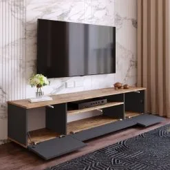 TV-pöytä Kalune Design FR7, Ruskea/harmaa -NORE Kalusteet Myymälä tv poyta kalune design fr7 ruskeaharmaa be7f7 osta reference