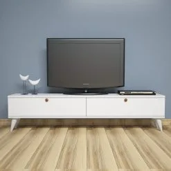 TV-pöytä Kalune Design Paris, Valkoinen