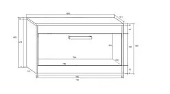 Meblocross Tv-pöytä Maximus 1D, Ruskea/valkoinen -NORE Kalusteet Myymälä tv poyta maximus 1d ruskeavalkoinen b9944 netistai reference