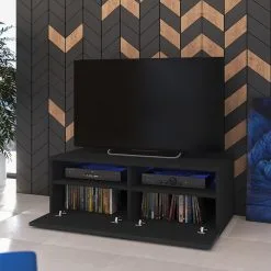 TV-pöytä Selsey Phiris, Musta -NORE Kalusteet Myymälä tv poyta selsey phiris musta fc11d netistai reference