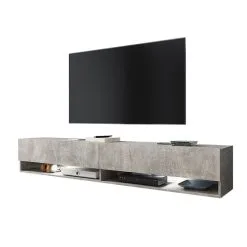 Selsey TV-pöytä Wander LED 180 Cm, Harmaa