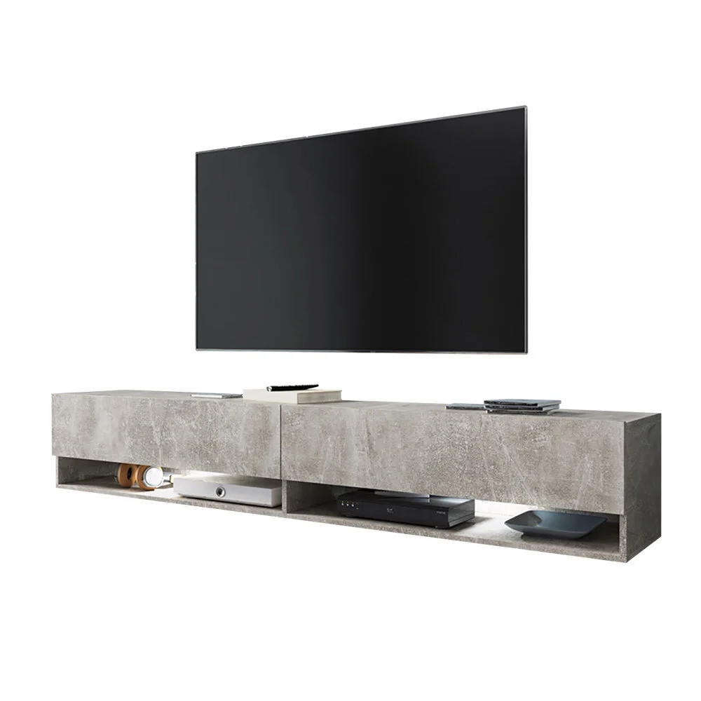 Selsey TV-pöytä Wander LED 180 Cm, Harmaa 1 Selsey TV-pöytä Wander LED 180 Cm, Harmaa