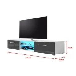 Selsey TV-taso Edith, Valkoinen/harmaa. -NORE Kalusteet Myymälä tv taso edith valkoinenharmaa 5a296 palaute reference