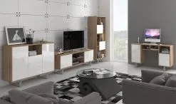 Meblocross TV-taso King 2, Valkoinen / Tammi -NORE Kalusteet Myymälä tv taso king 2 valkoinen tammi 02174 hinta reference