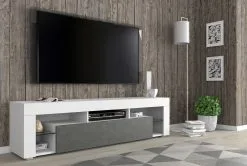 TV-taso RTV Kaya, Valkoinen/harmaa -NORE Kalusteet Myymälä tv taso rtv kaya valkoinenharmaa 66485 halvempi reference