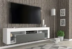 TV-taso RTV Kaya, Valkoinen/harmaa -NORE Kalusteet Myymälä tv taso rtv kaya valkoinenharmaa abcd5 osta reference