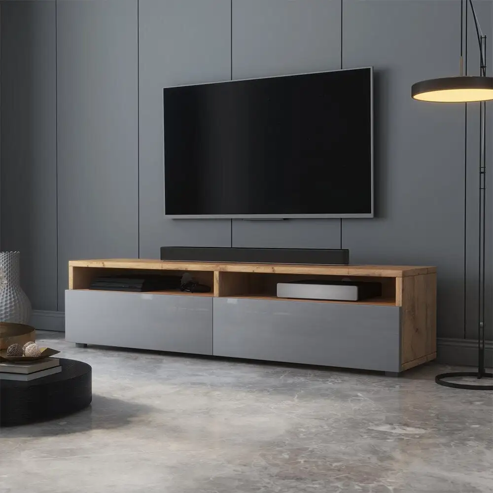 TV-taso Selsey Rednaw 140, Harmaa/ruskea 2 TV-taso Selsey Rednaw 140, Harmaa/ruskea - Image 2