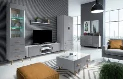 Gala Meble TV-taso Visby, Valkoinen/harmaa -NORE Kalusteet Myymälä tv taso visby valkoinenharmaa 1a737 netistai reference