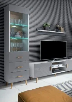 Gala Meble TV-taso Visby, Valkoinen/harmaa -NORE Kalusteet Myymälä tv taso visby valkoinenharmaa 25334 halvempi reference