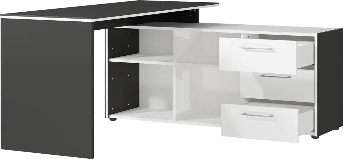 Työpöytä 4188, Harmaa/valkoinen 4 Työpöytä 4188, Harmaa/valkoinen - Image 4