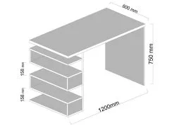.Työpöytä Hyllyillä Snake, Valkoinen -NORE Kalusteet Myymälä tyopoyta hyllyilla snake valkoinen 23c53 palaute reference