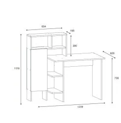 Työpöytä Kalune Design 550 (I), 111,8 Cm, Harmaa/vaaleanruskea -NORE Kalusteet Myymälä tyopoyta kalune design 550 i 1118 cm 989d9 halvempi reference