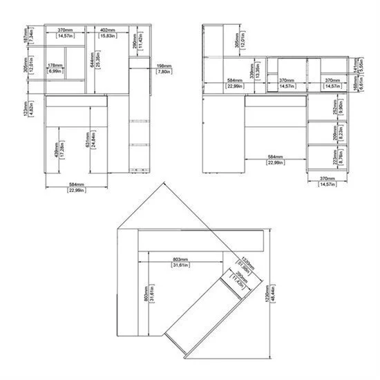 Työpöytä Tvilum Function Plus 138, Valkoinen/ruskea 6 Työpöytä Tvilum Function Plus 138, Valkoinen/ruskea - Image 6