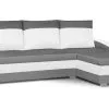 Universaali Pehmeä Kulmasohva Bellezza King, Tummanharmaa/valkoinen