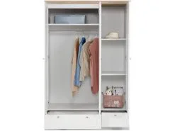 Notio Living Vaatekaappi Bruce 122, Valkoinen -NORE Kalusteet Myymälä vaatekaappi bruce 122 valkoinen eab65 netistai reference