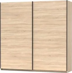 Black Red White Vaatekaappi BRW Colin 220, Tammen Värinen/harmaa