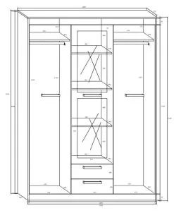 Meblocross Vaatekaappi Maximus 3D2s, Ruskea/valkoinen. -NORE Kalusteet Myymälä vaatekaappi maximus 3d2s ruskeavalkoinen bec00 netistai reference