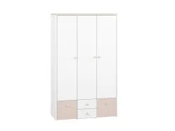 Vaatekaappi ML Meble Elmo 01, Valkoinen/ruskea -NORE Kalusteet Myymälä vaatekaappi ml meble elmo 01 valkoinenruskea 915a4 netistai reference