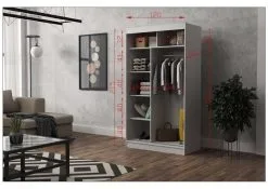 Vaatekaappi NORE Emily 120, Tummanharmaa.. 7 Vaatekaappi NORE Emily 120, Tummanharmaa.. -NORE Kalusteet Myymälä vaatekaappi nore emily 120 tummanharmaa a8895 palaute reference