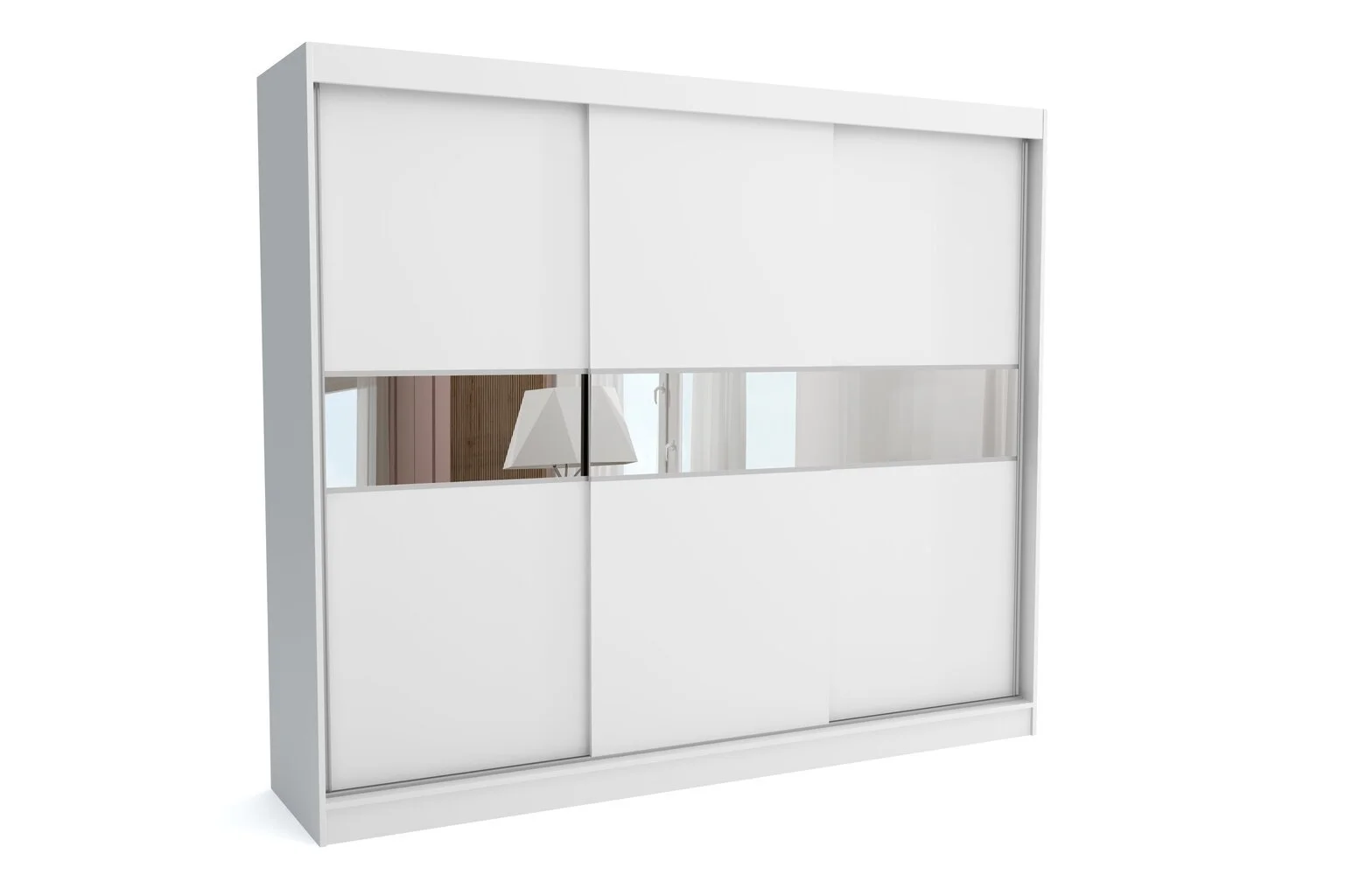 Vaatekaappi NORE Kate 250, Valkoinen 1 Vaatekaappi NORE Kate 250, Valkoinen