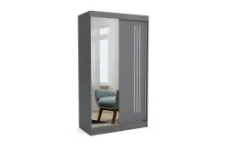 Vaatekaappi NORE Mike 100, Tummanharmaa