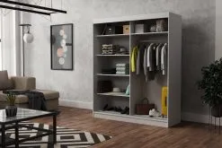 Vaatekaappi NORE Rob 180, Ruskea, -NORE Kalusteet Myymälä vaatekaappi nore rob 180 ruskea b2162 netistai reference