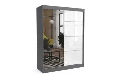 Vaatekaappi NORE Suzan 160, Tummanharmaa