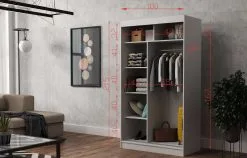 Vaatekaappi NORE Tom 100, Harmaa -NORE Kalusteet Myymälä vaatekaappi nore tom 100 harmaa ea394 palaute reference