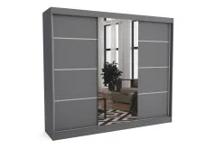 Vaatekaappi NORE Tom 250, Harmaa