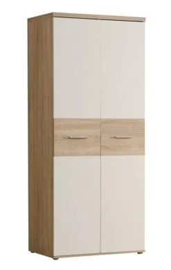 Forte Vaatekaappi Winnie, Valkoinen/tammi