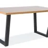 Signal Meble Valentino, Massiivipuuta, Musta/tammi Värinen Pöytä