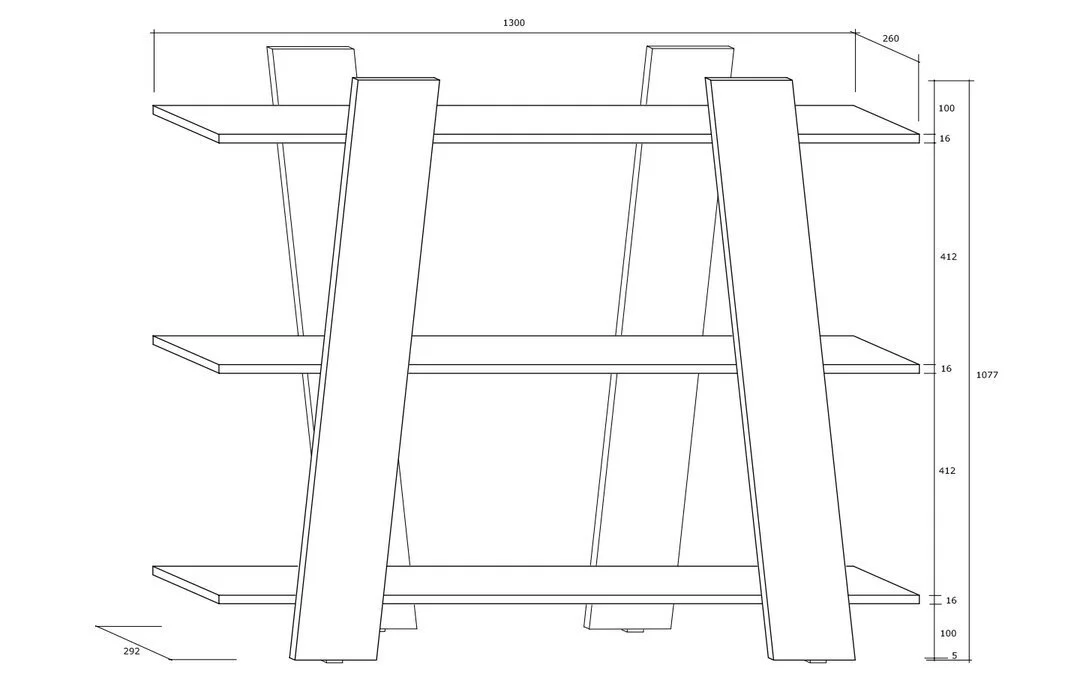 Meblocross Via 130 Hylly, Vaaleanruskea. 3 Meblocross Via 130 Hylly, Vaaleanruskea. - Image 3