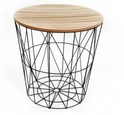 Vintage Modern Round, 40 Cm, Mustan Värinen Sohvapöytä