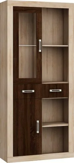 Meblocross Vitriini Blood 1DSWO, Vaalea Tammi / Tumma Tammi