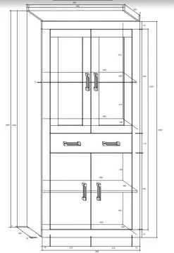 Meblocross Vitriini Blood 2DSW, Vaalea Tammi / Tumma Tammi -NORE Kalusteet Myymälä vitriini blood 2dsw vaalea tammi tumma tammi 7ba2d hinta reference