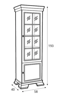 Gala Meble Vitriini Kora KRW 1, Valkoinen -NORE Kalusteet Myymälä vitriini kora krw 1 valkoinen b9aab netistai reference