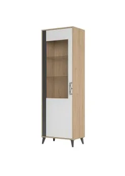 Szynaka Meble Vitriini Moet 10, Valkoinen/ruskea