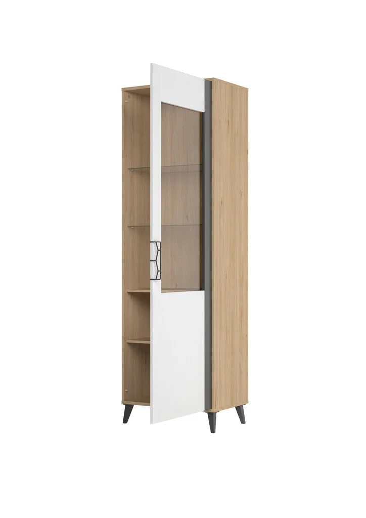 Szynaka Meble Vitriini Moet 11, Valkoinen/ruskea. 2 Szynaka Meble Vitriini Moet 11, Valkoinen/ruskea. - Image 2