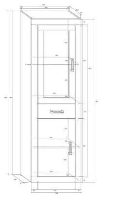 Meblocross Vitriini Verin 1DSW, Tumma Tammi / Vaalea Tammi -NORE Kalusteet Myymälä vitriini verin 1dsw tumma tammi vaalea tammi e70b9 netistai reference