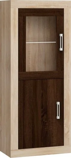 Meblocross Vitriini Verin 1DW, Tumma Tammi / Vaalea Tammi