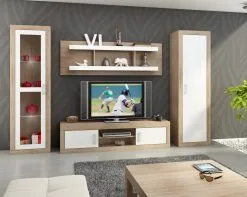 Meblocross Vitriini Verin, Vaalea Tammi / Valkoinen -NORE Kalusteet Myymälä vitriini verin vaalea tammi valkoinen 3b12b hinta reference