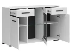 Black Red White Vitriinikaappi BRW Assen 2S3D, Valkoinen -NORE Kalusteet Myymälä vitriinikaappi brw assen 2s3d valkoinen 39f4c osta reference