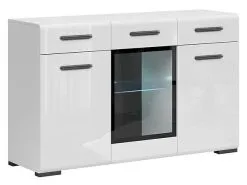 Black Red White Vitriinikaappi BRW Assen 2S3D, Valkoinen -NORE Kalusteet Myymälä vitriinikaappi brw assen 2s3d valkoinen ff100 netistai reference