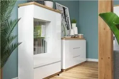 Black Red White Vitriinikaappi BRW Erla REG1D1W1S, Valkoinen -NORE Kalusteet Myymälä vitriinikaappi brw erla reg1d1w1s valkoinen cedc0 palaute reference