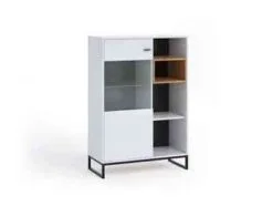 Vitriinikaappi BSL Concept Olis, 90x40x130 Cm, Valkoinen