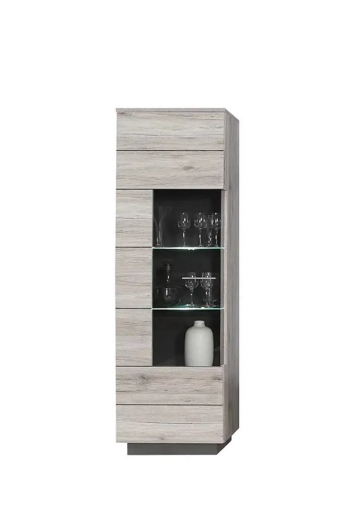 Vitriinikaappi Forte Jesolo JSLV711LB-J72, Harmaa 1 Vitriinikaappi Forte Jesolo JSLV711LB-J72, Harmaa