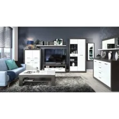 Forte Vitriinikaappi Lennox L, Tummanharmaa/valkoinen Kiiltävä 6 Forte Vitriinikaappi Lennox L, Tummanharmaa/valkoinen Kiiltävä -NORE Kalusteet Myymälä vitriinikaappi lennox l tummanharmaavalkoinen kiiltava dc431 netistai reference