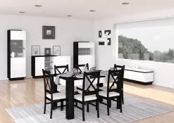 Vitriinikaappi Meblocross Hybrid Hyb-28 2S, Musta/valkoinen -NORE Kalusteet Myymälä vitriinikaappi meblocross hybrid hyb 28 2s mustavalkoinen 5840d netistai reference